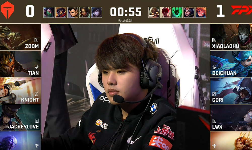 FPX险胜FLY，Knight团战一打五全球总决赛2:0（深圳）